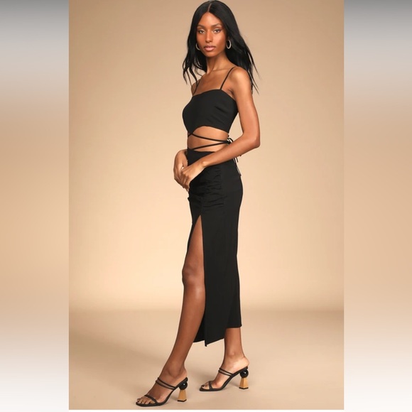 Lulu’s black 2 piece skirt set - size M - Picture 2 of 6